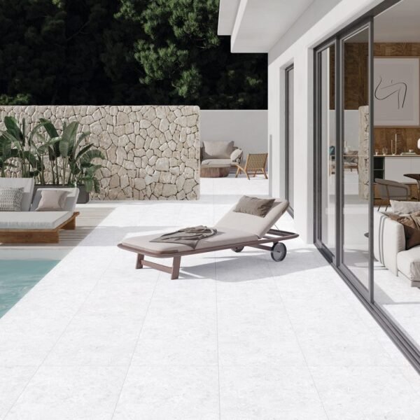 Carrelage effet pierre corallienne