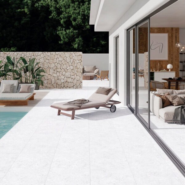 Carrelage effet pierre corallienne