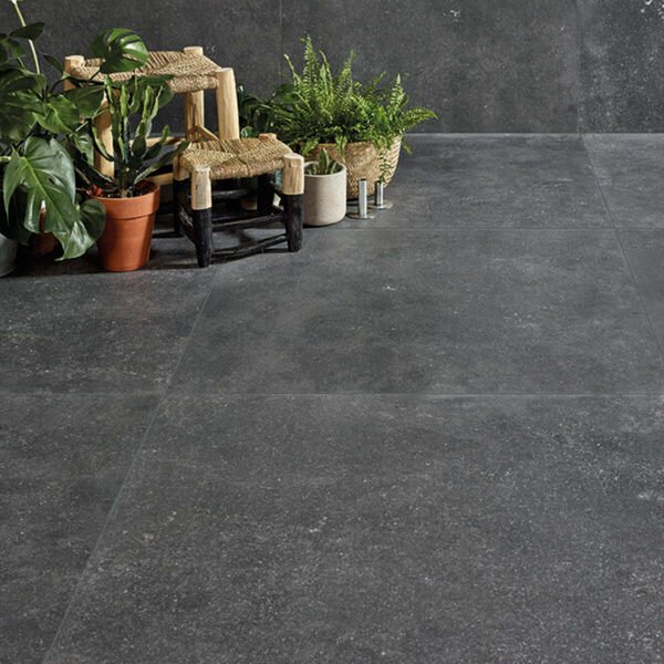 Carrelage effet pierre bleue