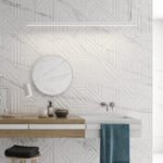 Carrelage effet marbre blanc grand format