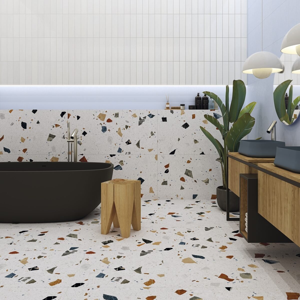 Carrelage terrazzo moucheté 80x80 Carrelage terrazzo moucheté 80x80