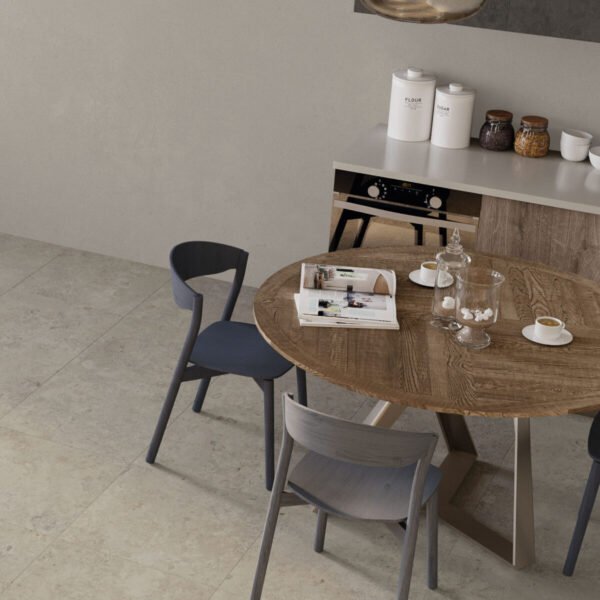 Carrelage effet pierre claire en grès cérame
