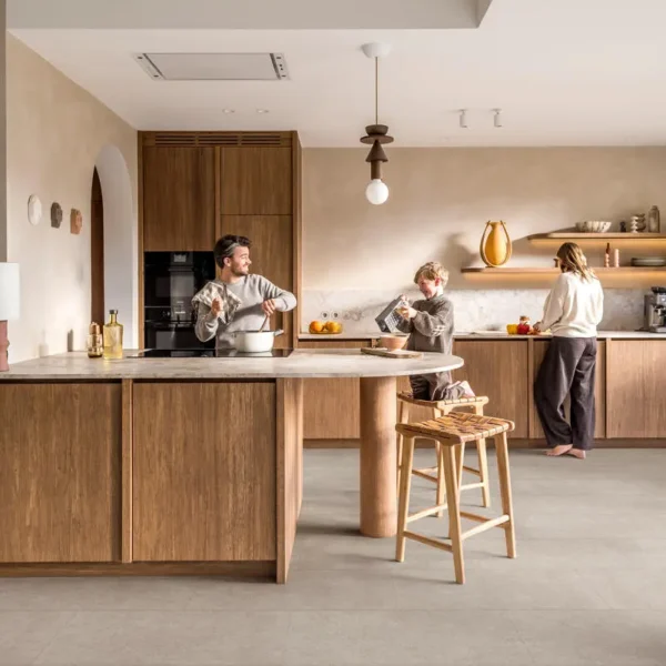 Sol vinyle effet bois beige