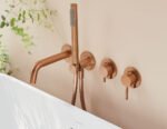 Pour baignoire or brossé