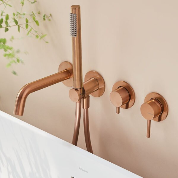 Pour baignoire or brossé