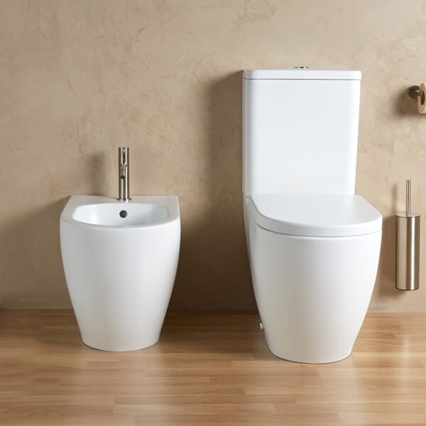 Sanitaires blanc brillant